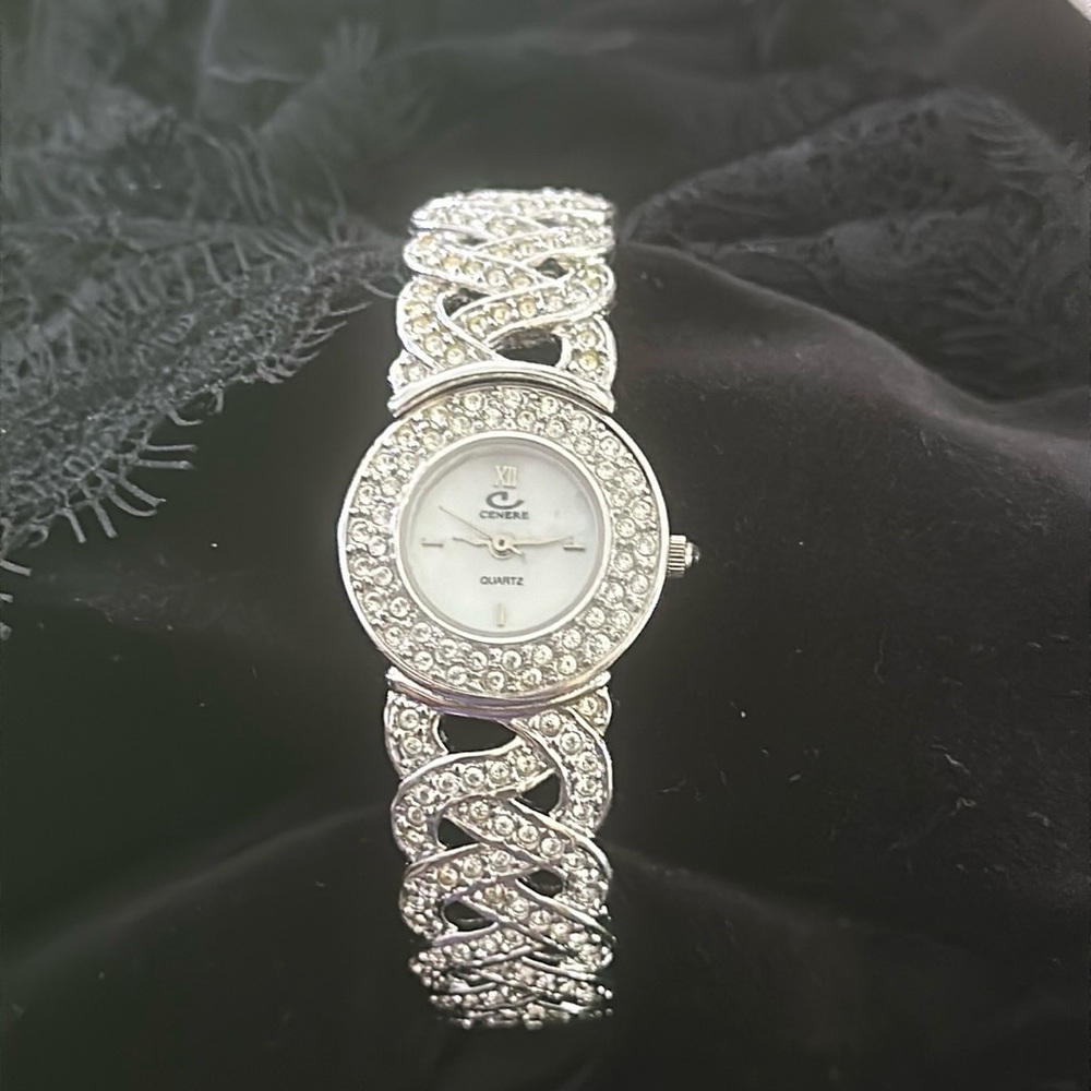 CENERE RHINESTONE ENCRUSTED Bangle Ladies Watch